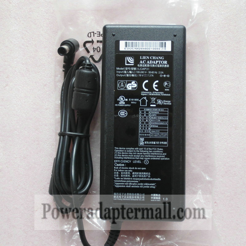 19V 7.37A LG LCAP31 type Switching AC Adapter Power Supply